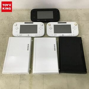 1円〜 初期化済/箱無 WiiU 本体 WUP-101（01）シロ 32GB、クロ 32GB、ゲームパッド WUP-010（JPN）シロ 他