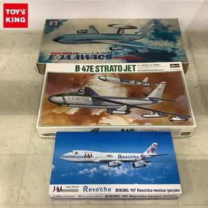 1円〜 ハセガワ 等 1/200 他 日本航空ボーイング747 リゾッチャ ヴァージョン パープル、ボーイングB-47E ストラトジェット 等