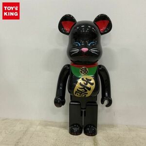 1円〜 同梱不可□ 箱無 メディコムトイ BE@RBRICK ベアブリック 1000％ 招き猫 黒