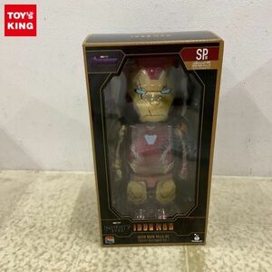 1円〜 未開封 ハッピーくじ アベンジャーズ エンドゲーム SP賞 BE@RBRICK ベアブリック400% アイアンマン マーク85 バトルダメージver.