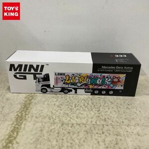 1円〜 MINIGT 1/64 メルセデスベンツ アクトロス 40ftコンテナ KBWK Kuma Graffiti