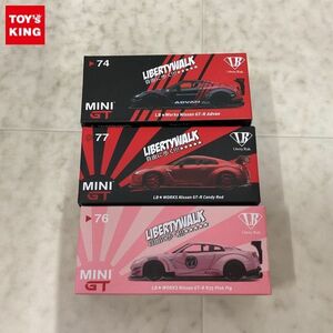 1円〜 MINI GT 日産 GT-R R35 タイプ1 リアウイングバージョン キャンディレッド R35 タイプ2 リアウイングバージョン3 ピンクピッグ他