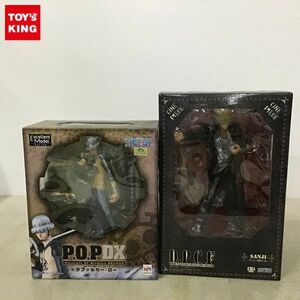 1円〜 未開封 ONE PIECE P.O.P DX トラファルガー・ロー、D.P.C.F 1/7 サンジ 三銃士Ver.