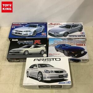 1円〜 タミヤ他 1/24 トヨタ スープラ、ニッサン スカイライン GT-R VスペックII R34 等