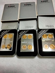 zippo 24K Gold Inlay 2002年製 個セット 展示未使用