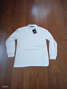 504【未使用品】HIFUMI Sensuous and Trendy コンプレッション モックネック 長袖 シャツ　ハイネックシャツ オフオワイト メンズ サイズ M