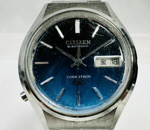 □ CITIZEN シチズン COSMOTRON コスモトロン スペシャル 電磁テンプ GN-4W-S ブルー 文字盤 メンズ腕時計 /258320/213-40 