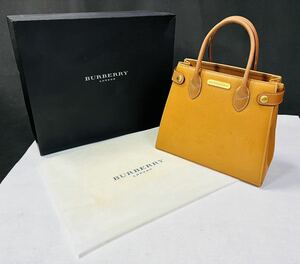 ＄ 【美品】BURBERRY バーバリー ハンドバッグ ノバチェック 本革 レザー ブラウン系 ゴールド金具 / 258654 / 215-6 