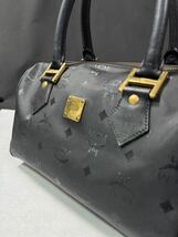 □ MCM ハンドバッグ ナイロン レザー ブラック系 ゴールド金具 / 257120 / 131-9_画像3