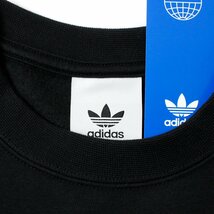 新品 秋冬 アディダス オリジナルス 裏起毛 フリース トレーナー L 黒 adidas originals ビッグ トレフォイル プルオーバー 黒 ◆CN1809B_画像9