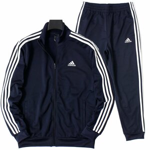 新品 アディダス 裏起毛 トラックスーツ ジャージ 上下セット L 紺 adidas セットアップ ジャケット パンツ メンズ 秋冬 ◆CN1879A