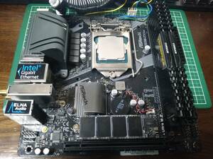 ASRock B365M-ITX/ac + i3 8100T + Mem 8Gx2(16G)（中古）