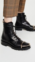 ALEXANDER WANG アレキサンダーワン Lyndon Combat Boots レースアップ ショートブーツ 黒 レザー 35 約22～22.5cm スペイン製 使用僅か_画像8