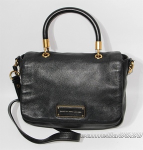 MARC BY MARC JACOBS マーク バイ マークジェイコブス M3PE133 ハンドバッグ ショルダーバッグ 2WAY 黒 ブラック レザー 中古 美品