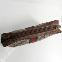 1円スタート GUCCI グッチ セカンドバッグ クラッチバッグ　オールドグッチ ヴィンテージ GGスプリーム ポーチ シェリーライン pvc_画像5