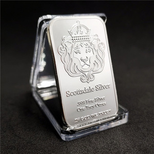 国内発送 1円スタート銀貨 プラチナ カラー silver ingot インゴット シルバー 41.1g レプリカ ptp プラチナメッキ No360