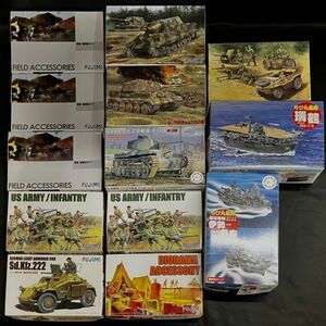 BBM354Y FUJIMI フジミ プラモデル 軍需・装備品セット/US ARMY INFANTRY/Dd.Kfz.222/ジオラマアクセサリー/ちび丸戦艦隊 他 13点