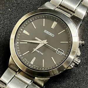 CBM944T SEIKO セイコー キネティック 5M62-0BD0 自動巻き メンズ腕時計 シルバー系