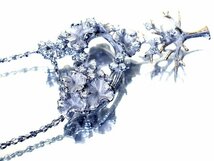 【ジュエリー極】岩倉康二 極上天然ダイヤモンド0.81ct 植物デザイン 超高級K18WG/YG＆Ptネックレス兼ブローチ h6358igm【送料無料】_画像3