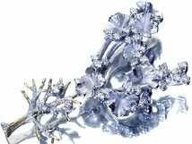 【ジュエリー極】岩倉康二 極上天然ダイヤモンド0.81ct 植物デザイン 超高級K18WG/YG＆Ptネックレス兼ブローチ h6358igm【送料無料】_画像5