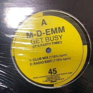 c 12インチ M-D-Emm Get Busy (It's Partytime!) LP レコード 5点以上落札で送料無料