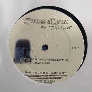 c 12インチ CUBANLINK LETTER TO BIG PUN LP レコード 5点以上落札で送料無料