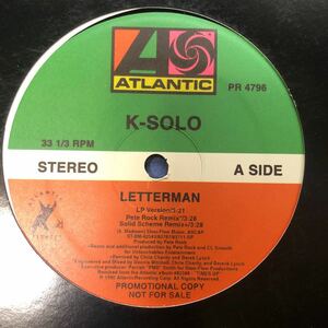c 12インチ K-SOLO LETTERMAN THE FORMULA LP レコード 5点以上落札で送料無料
