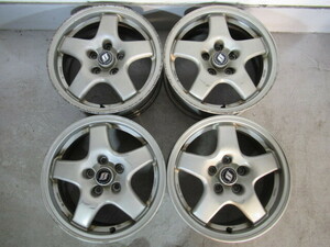 激安即決 NISSAN SKYLINE TYPE-M HCR32 純正 16×6.5J 114.3-5H+40 66Φ 中古アルミホイール 4本 スカイライン R32 R33 R34 C34 C35 Y00042