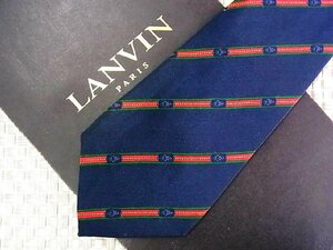 ♪33383D♪状態並品【ジッパー ストライプ 柄】ランバン【LANVIN】ネクタイ