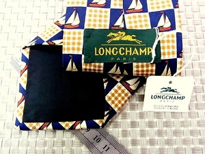 ♪1413♪新品【船 ヨット 乗り物 チェック 柄】ロンシャン【LONGCHAMP】ネクタイ