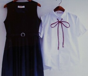 ★未使用品！　特大サイズ　学校制服　ジャンパースカート＆半袖シャツ　５XL　女子制服　コスプレ衣装　女装　オトコの娘　大きいサイズ