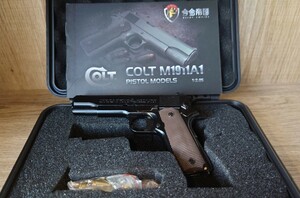 精巧1/2スケール　ミニチュアモデルガン　　　コルトM1911　ガバメント　ブラック　 