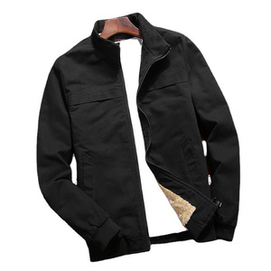 ジャケット メンズ スイングトップ 冬服 ブルゾン 裏起毛 裏ボア あったか 防寒 アウター 通勤 40代 50代 pm1902h14/黒：XL