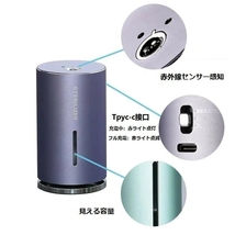 加湿器 超音波式 アルコール噴霧器 赤外線非接触式 加湿器 除菌器 ミニ加湿器 卓上加湿器 静音車載 超音波式アルコール JP-155/JH1グレー_画像4