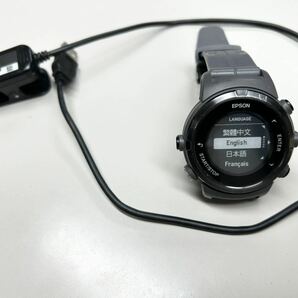 美品！廃盤品EPSON J-350 Wristable GPS ランニングウォッチ 充電器付きの画像9