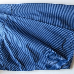美品 45rpm 2017SS R刺繍 ストライプ コットン 布帛 スビン平Tシャツ プルオーバーシャツ ワイドブラウス 2 ブルー 青 ゆったり Umii908の画像8