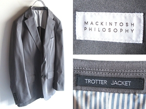 MACKINTOSH PHILOSOPHY マッキントッシュフィロソフィー TROTTER JACKET COOLMAX ストレッチ アンコン トロッタージャケット 38R グレー