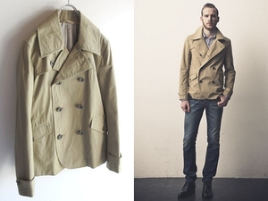 LOOK use LOUNGE LIZARD Lounge Lizard oks salt . processing Short trench coat jacket 2 beige made in Japan regular price 37800 jpy 