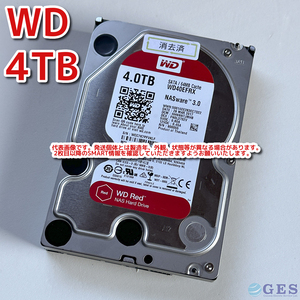 【4T-V25】Western Digital WD Red 3.5インチHDD 4TB WD40EFRX【動作中古品/送料込み/Yahoo!フリマ購入可】