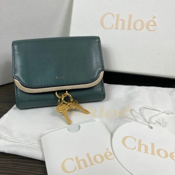 美品　クロエ 三つ折り財布 イージー ミニウォレット　コインケース　レディース　 Chloe レザー