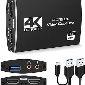 4K HDMI キャプチャーボードswitch対応 USB 3.0ゲームキャプチャー USB/Type-C 1080P 60fps HDMIループ出力、