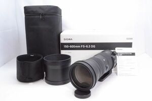 美品★SIGMA シグマ Sports 150-600mm F5-6.3 DG OS HSM Canon キャノン EFマウント フルサイズ対応 超望遠レンズ★元箱付き 02135