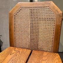 vintage ヴィンテージ 浜本工芸 ダイニングチェア Dining Chair ラタン 籐 70s 80s モダン ミッドセンチュリー 天童木工 飛騨 カリモク_画像5