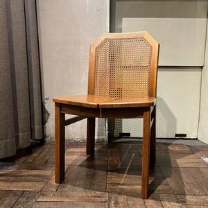 vintage ヴィンテージ 浜本工芸 ダイニングチェア Dining Chair ラタン 70s 80s モダン ミッドセンチュリー 天童木工 飛騨 カリモク