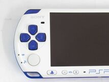 AB 3-4 SONY ソニー PSP-3000 本体のみ プレイステーションポータブル ホワイト／ブルー バッテリー付 動作確認済_画像3