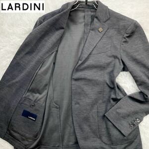 【未使用級XLサイズ!!!】LARDINI ラルディーニ easy wear イージーウェア テーラードジャケット ブートニエール付き 現行タグ グレー 50