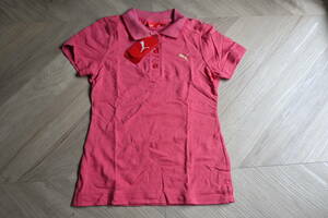 未使用・タグ付 ☆ PUMA / プーマ　　レディース　半袖ポロシャツ　赤（ピンク系）　Mサイズ　日本製　￥6800の品　　送料：250円