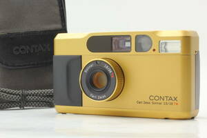 カ/CONTAX◆完動品◆T2/ゴールド/AF&MF/フィルムカメラ/カールツァイスT＊ゾナー/絞り2.8/f=38mm/コンタックス/ケース有★祭カ-c134★