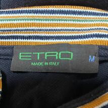 ETRO エトロ ポロシャツ 半袖 コットン ゴルフウェア golf 半袖ポロシャツ ネイビー Mサイズ_画像6