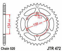 新品 JTR472.40 Kawasaki Road KR250 ZR250 A1-A5 Balius ZXR250 リアスプロケット　40T_画像4